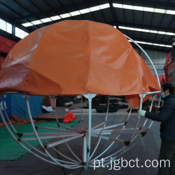 Tenda esférica de céu estrelado